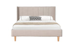 Create a luxurious retreat with the Allegra King Size Bed 5ft Cashmere. This king size bed frame features a channel tufted headboard and solid wooden legs.