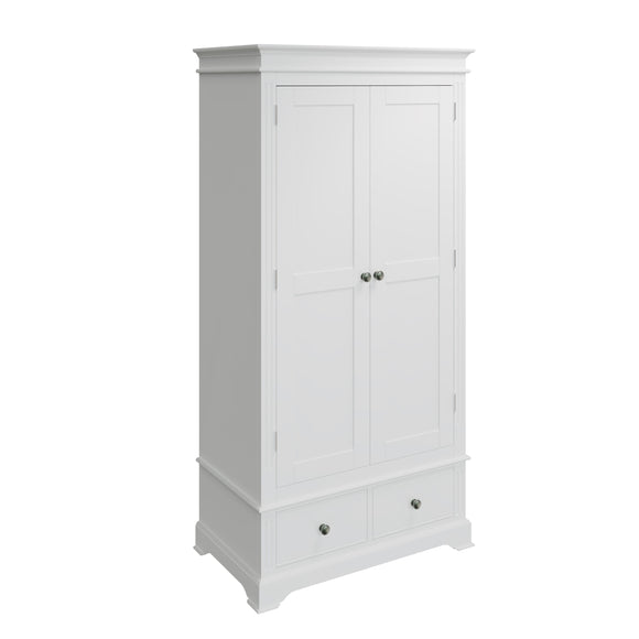 Elevate your storage with the chic Bianca White 2-Door Wardrobe.