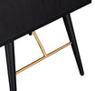 Contemporary Nightstand with Black Metal Legs