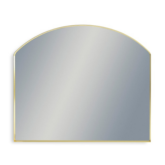 Elegant gold flare-framed wall mirror for home decor.