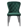 Diamond quilted dining chair in lush green