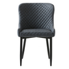 PU leather dining chair with harlequin stitching