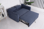 Expand your accommodation capacity with the Serene sofa bed in denim blue.