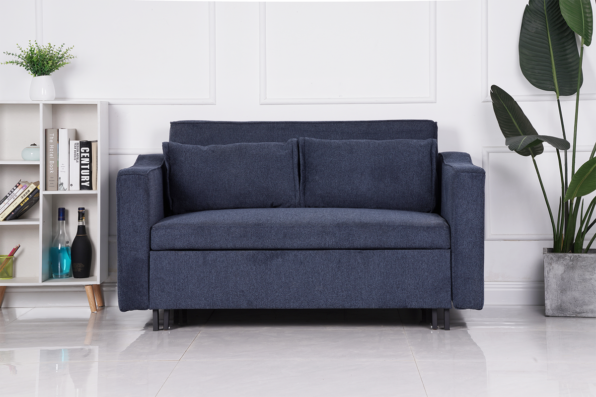 Serene Sofa Bed Denim Blue 2 Seater Sofa Bed Pull Out Sofa Bed