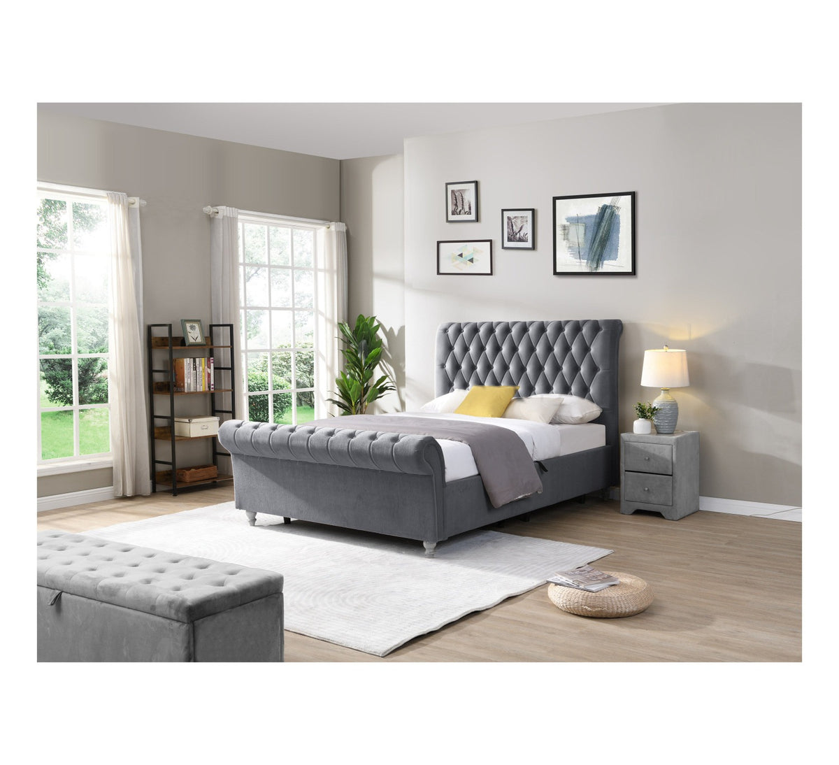 Carla Ottoman King Size Bed Grey Shop Ottoman Beds with Storage Buy Online Foys.ie