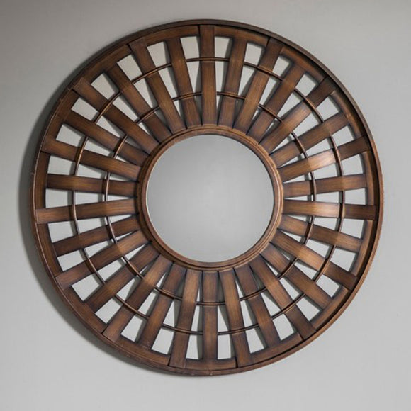 Mitcham Round Metal Bronze Wall Mirror 92cm: Shop Online for Stunning Mirrors in Ireland