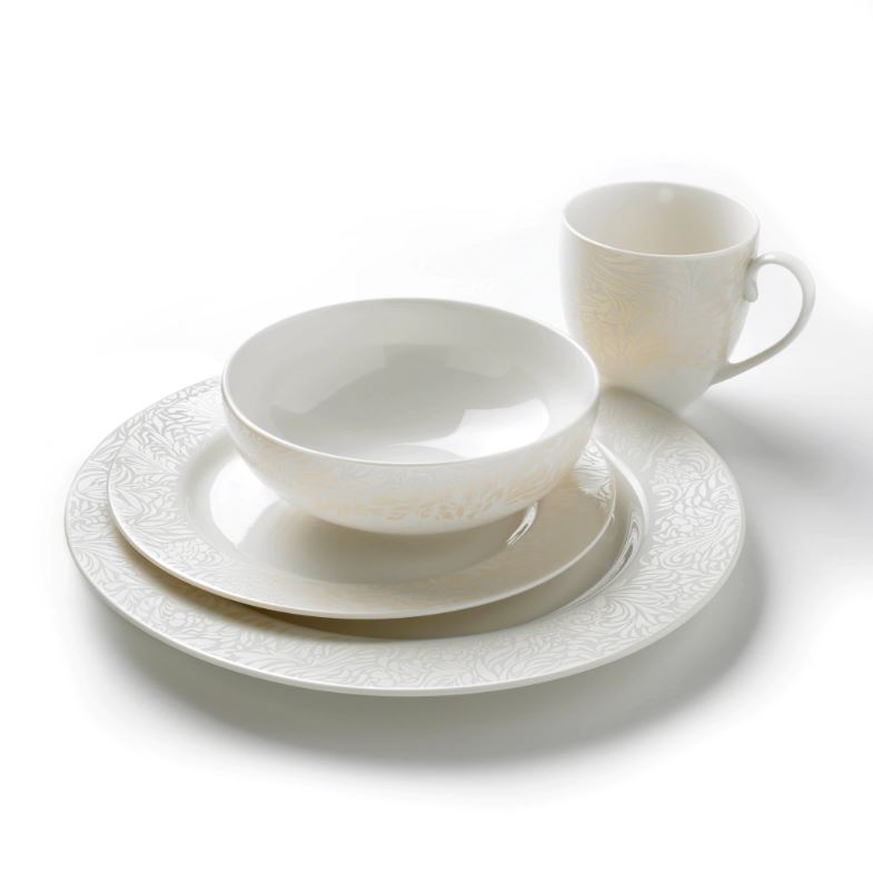 Buy Denby 12 Piece Gold Monsoon Lucille Dinnerware Set from the