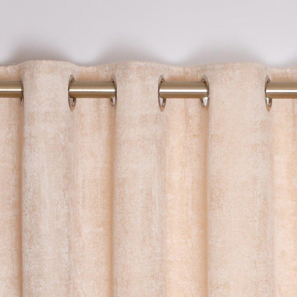 Fiesta Interlined Eyelet Curtains  Champagne