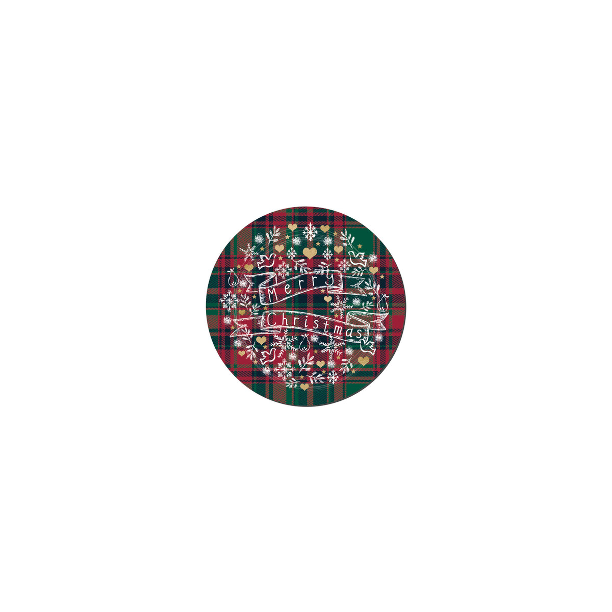 Denby Christmas Tartan Round Coasters Set Of 6 Buy Online Foys.ie