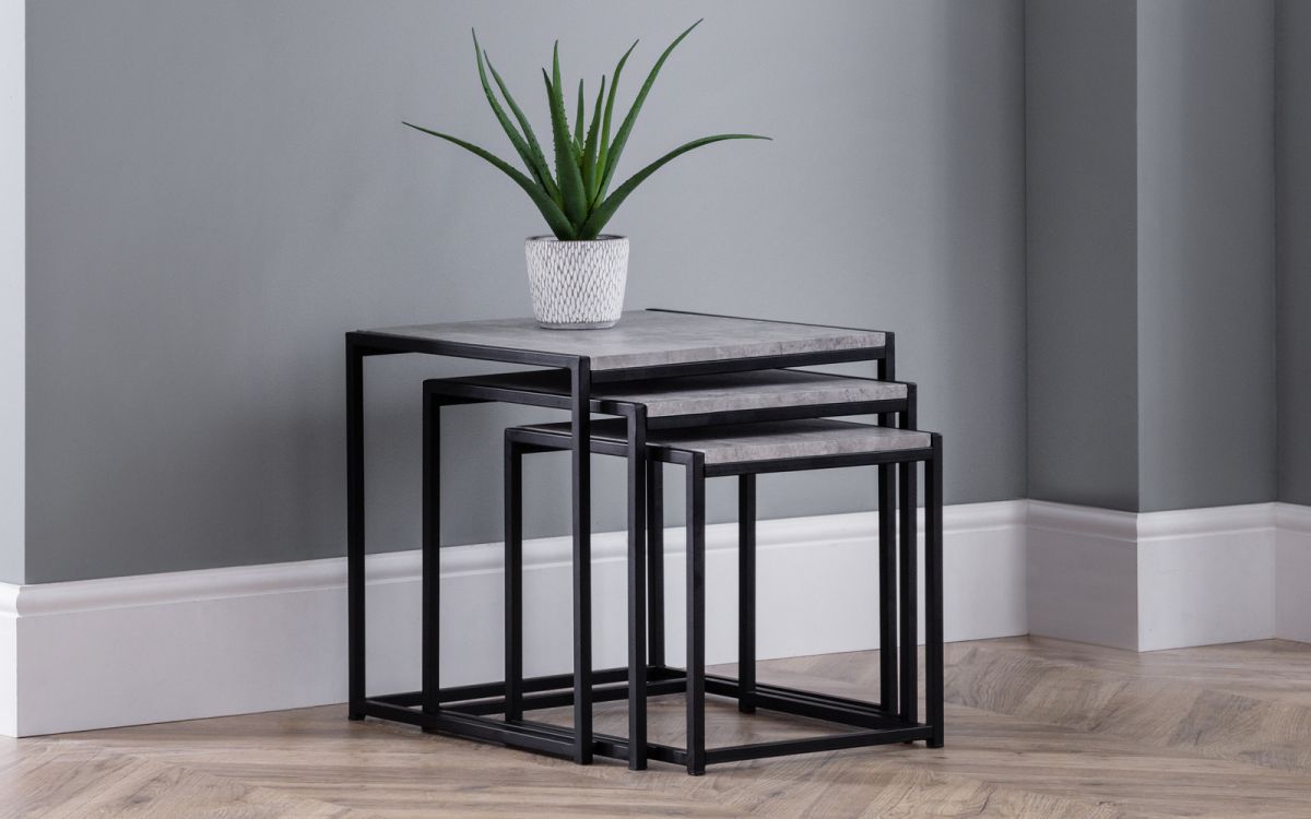 Wood and metal nest deals of tables