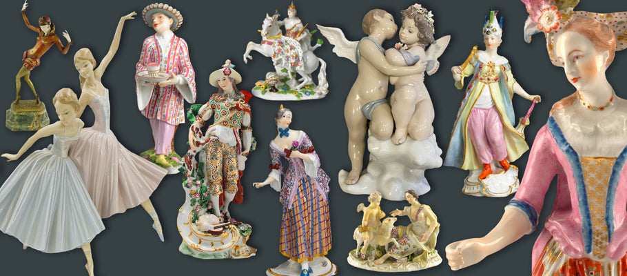 Beautiful assortment of animal sculptures, elegant angel figurines, and whimsical ornaments