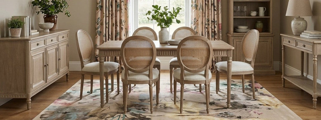 Willow dining furniture including sideboard and console table