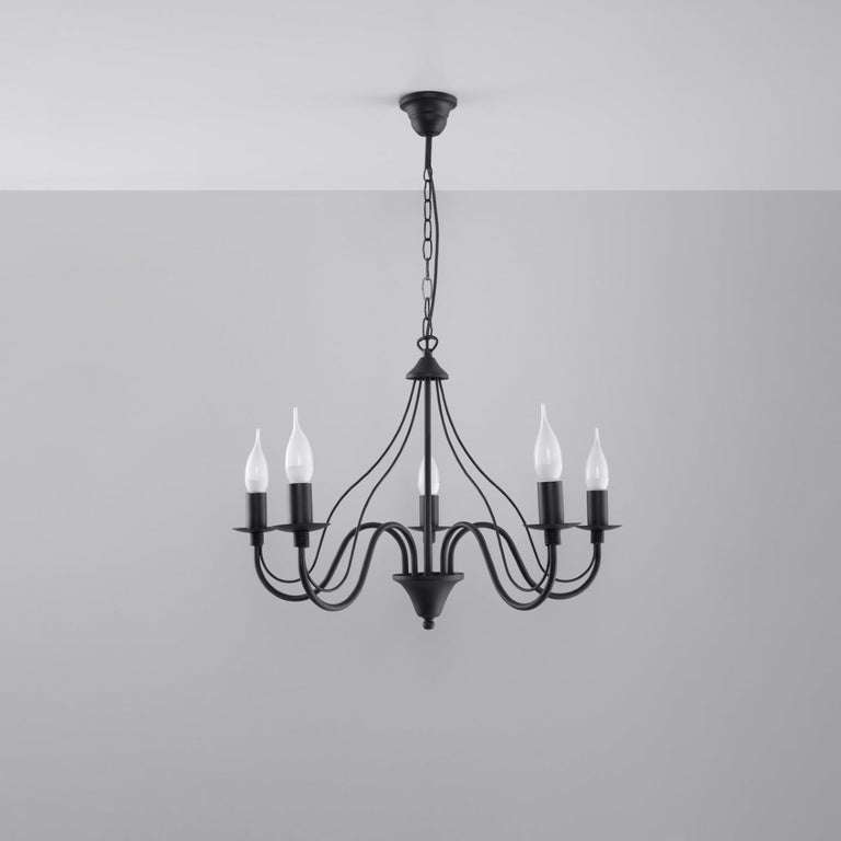 Sollux Lighting Chandelier MINERWA 5 Black