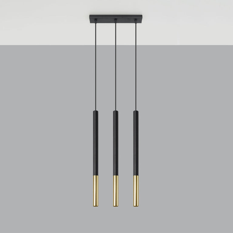 Sollux Lighting Pendant lamp MOZAICA 3L black/golden
