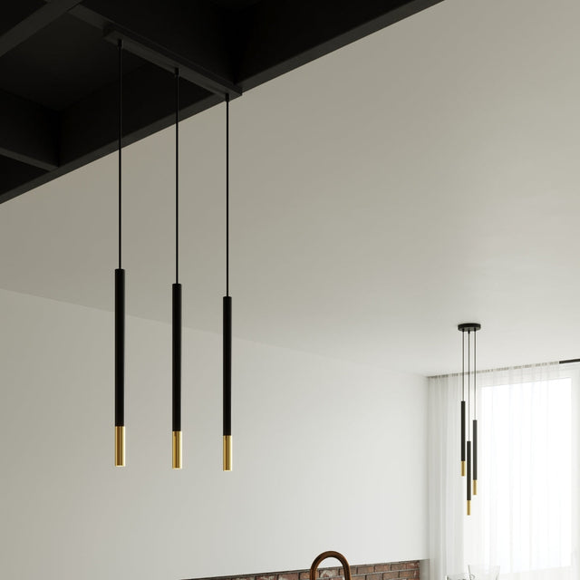 Sollux Lighting Pendant lamp MOZAICA 3P black/golden