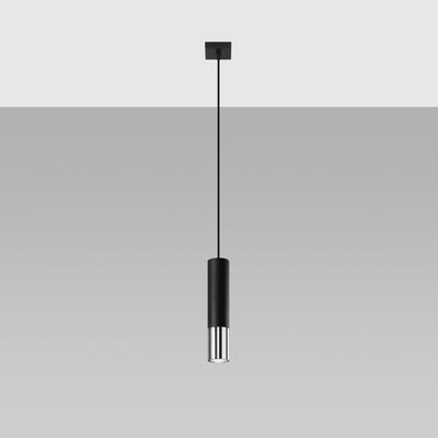 Sollux Lighting Pendant Lamp LOOPEZ 1 Black/Chrome