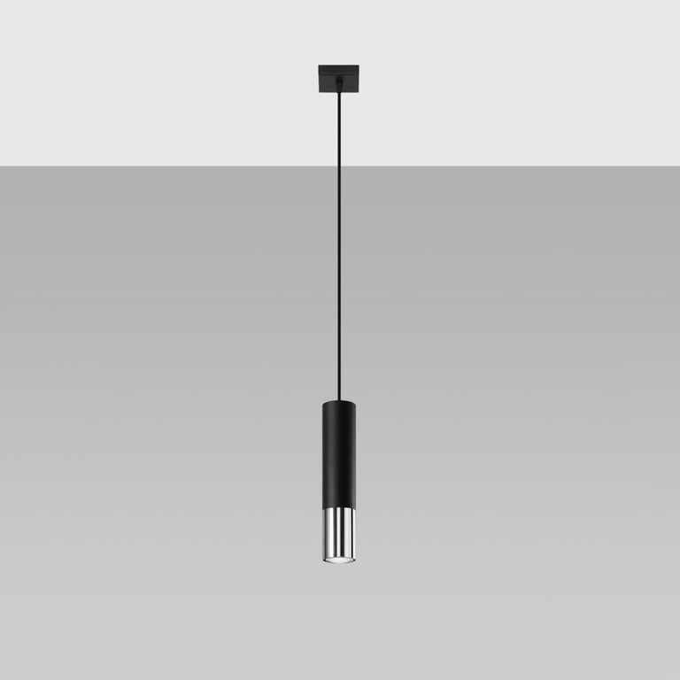 Sollux Lighting Pendant Lamp LOOPEZ 1 Black/Chrome