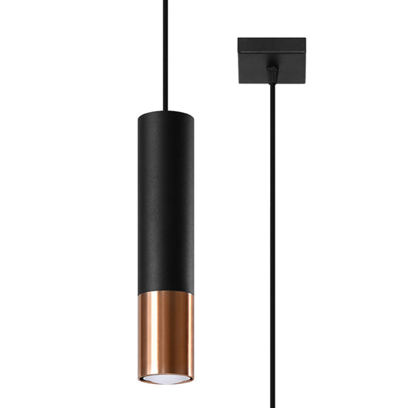 Pendant lamp LOOPEZ 1 black/copper