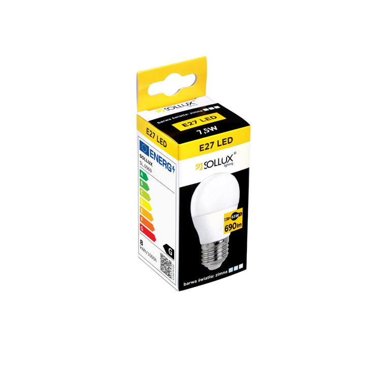 Sollux Lighting LED Sollux E27 4000K 7,5W 690lm