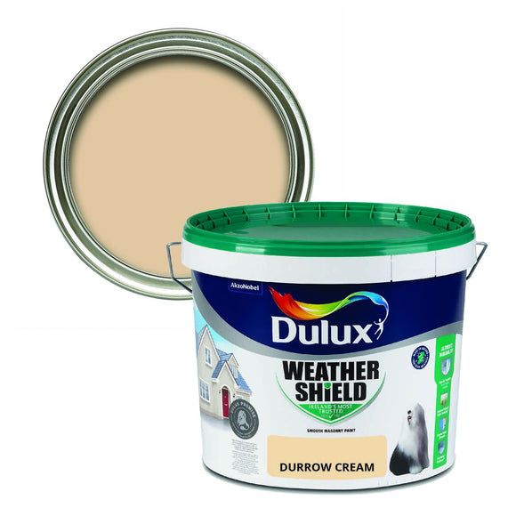 Enhance your exterior with Dulux Weathershield Durrow Cream, radiating a warm welcome to visitors.