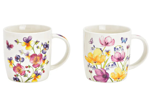 Assortment Porcelain Floral Decor Mug