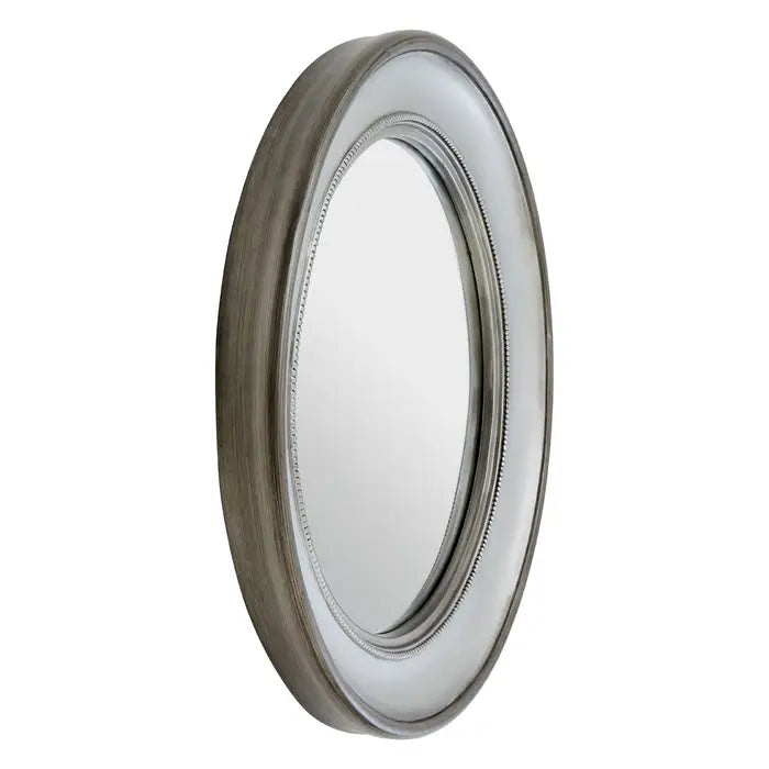 Silver Glass Round Wall Mirror