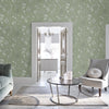 Laura Ashley wallpaper sage green background