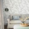 Laura Ashley wallpaper steel grey blossoms