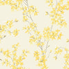 Floral wallpaper Forsythia Sunshine