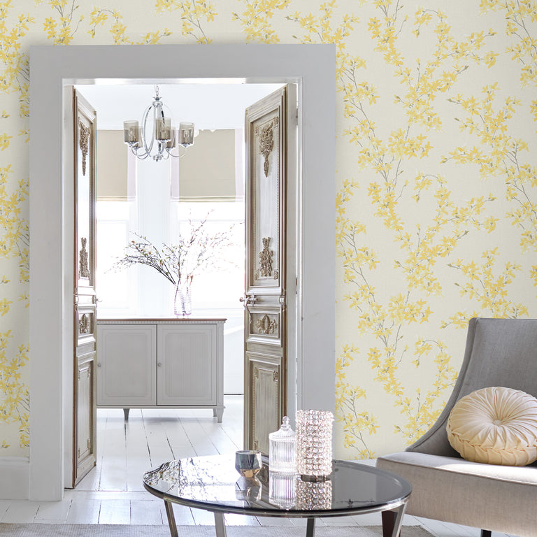 Laura Ashley Wallpaper Forsythia Sunshine