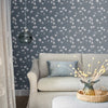 Laura Ashley floral wallpaper grey flowers