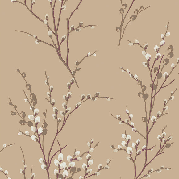 Elegant Pussy Willow Natural wallpaper