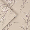 Khaki background Pussy Willow wallpaper