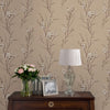 Laura Ashley Pussy Willow Natural wallpaper