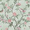 Sweetbrier rose wallpaper in Eau de Nil