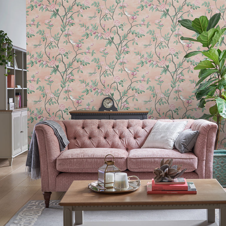 Laura Ashley Wallpaper Eglantine Blush