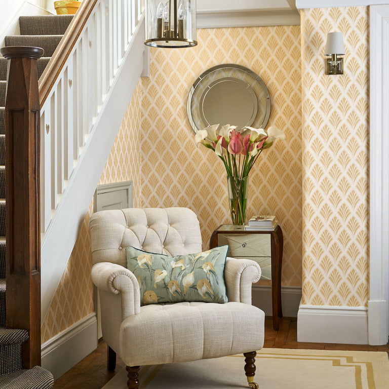 Laura Ashley Wallpaper Florin Gold