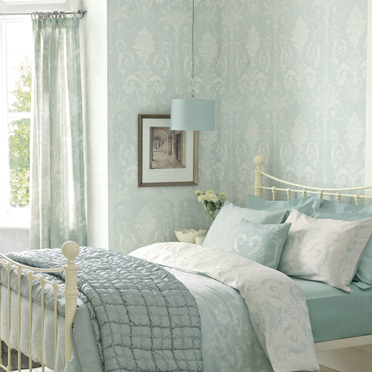Laura Ashley Wallpaper Josette Duck Egg