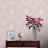 Glamorous light pink wallpaper Laura Ashley Josette Amethyst