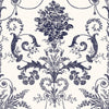 Elegant damask wallpaper Laura Ashley Josette Off White and Midnight