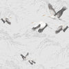 Grey and white cranes wallpaper Animalia Silver