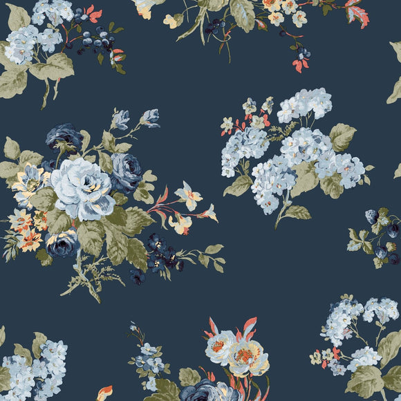 Rosemore Midnight Seaspray Laura Ashley wallpaper