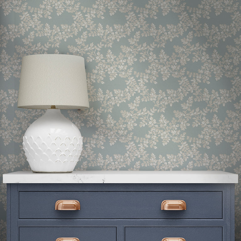 Laura Ashley Wallpaper Burnham Pale Seaspray