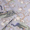 Non-woven wallpaper with peacock design