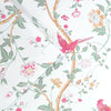 Elegant peony wallpaper in bright pink and cream