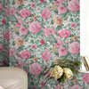 Naturalistic floral design pink and green