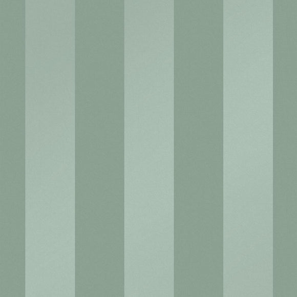 Jade green pearlescent stripe wallpaper by Laura Ashley