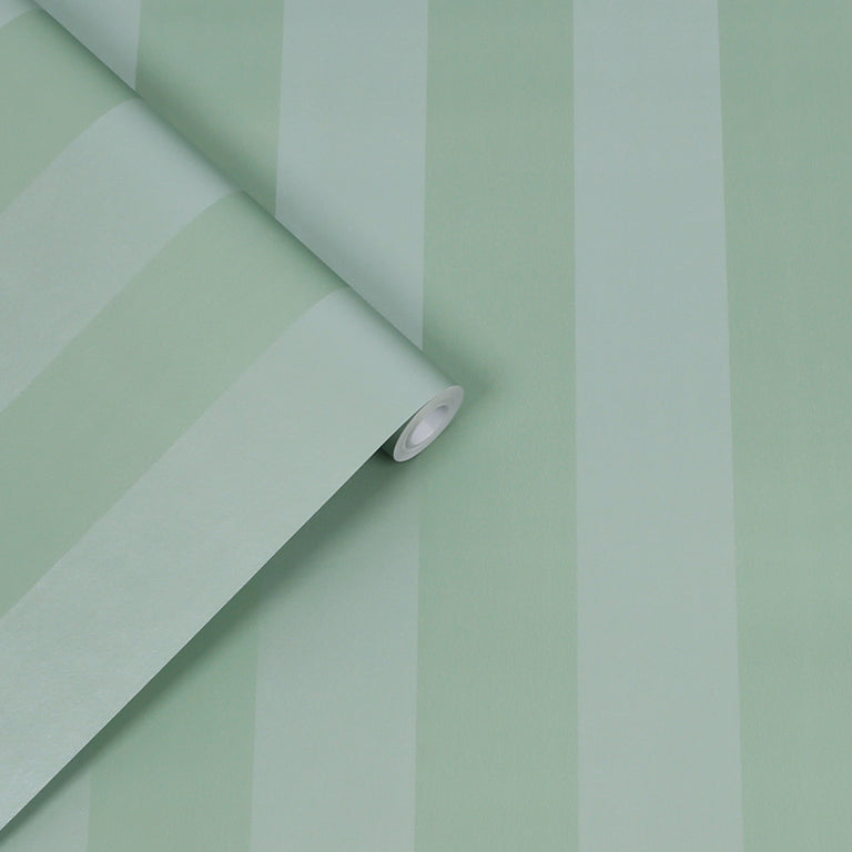 Laura Ashley Wallpaper Lille Pearlescent Stripe Jade Green
