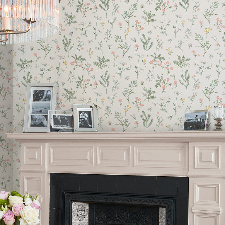 Laura Ashley Wallpaper Crosswell Coral Pink