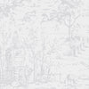 French romantic wallpaper Laura Ashley Toile de Jouy Sugared Grey